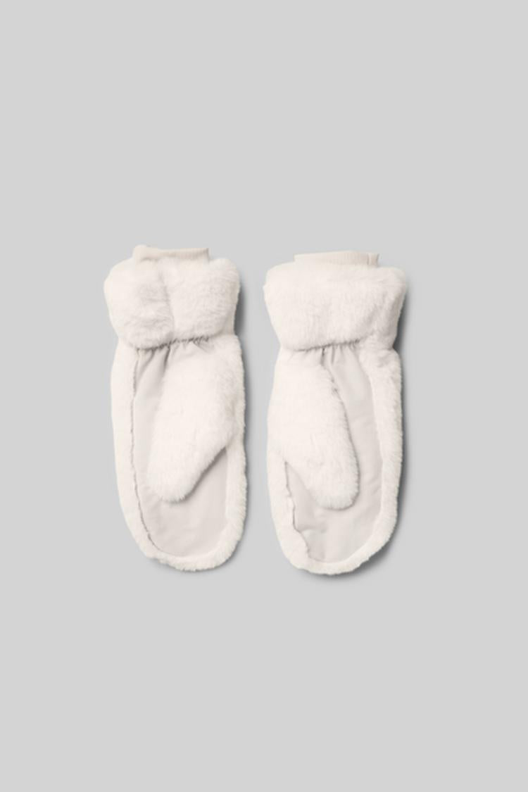 FAUX FUR WARMING MITTENS