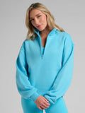 Neon Basic Quarter Zip Mock Neck