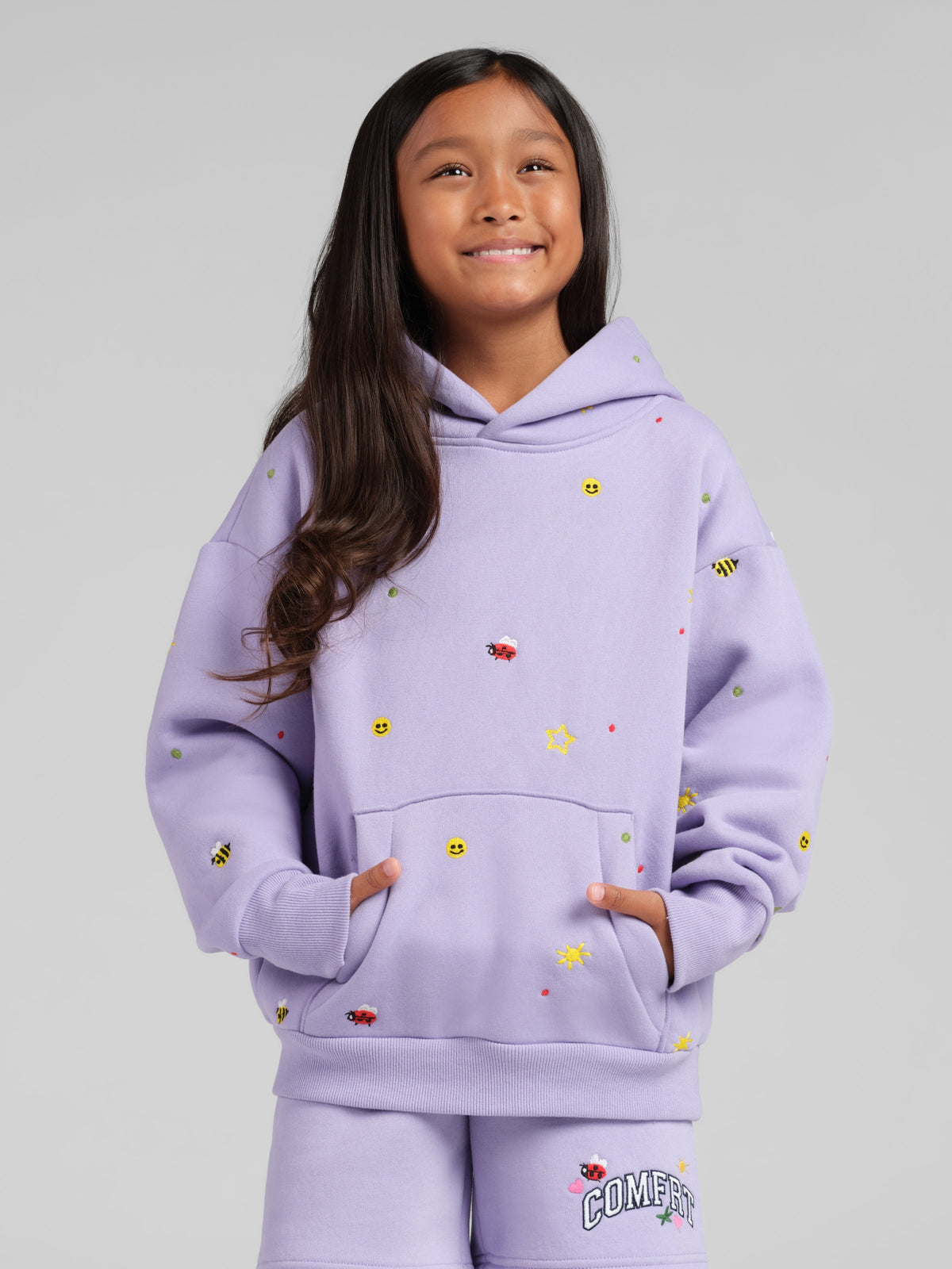 Varsity Kids Allover Embroidered Hoodie