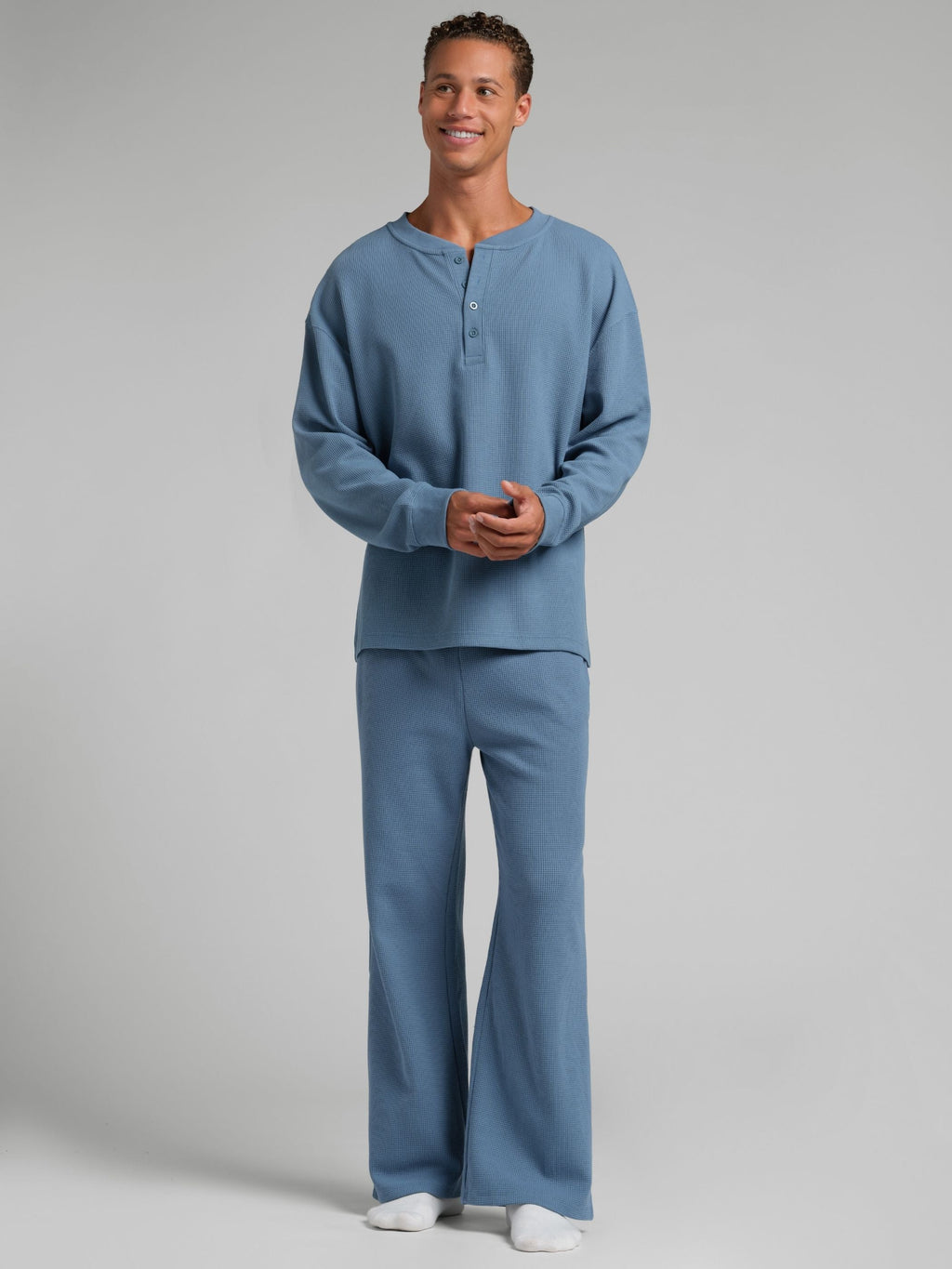 Waffle Lounge Henley Long Sleeve