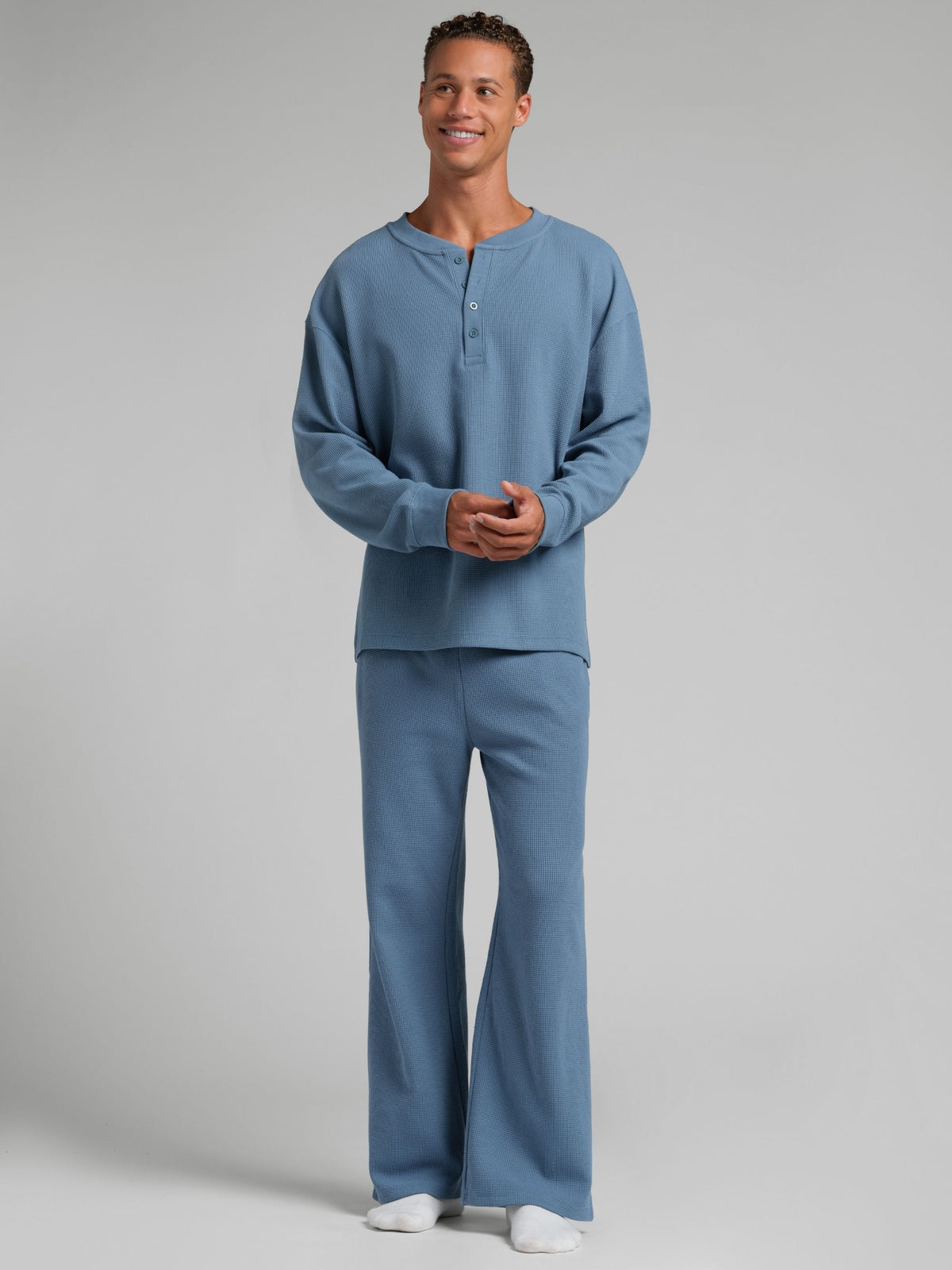 Waffle Lounge Henley Long Sleeve