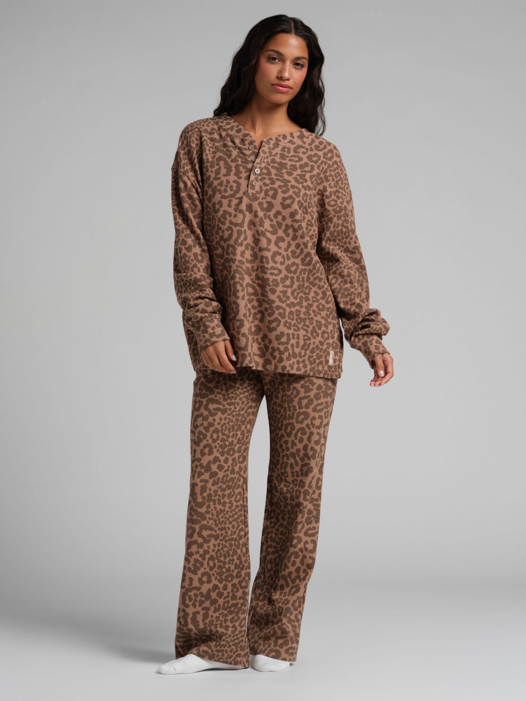 Waffle Lounge Henley Long Sleeve