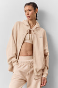 Sudadera con capucha y cremallera completa Accolade - Macadamia