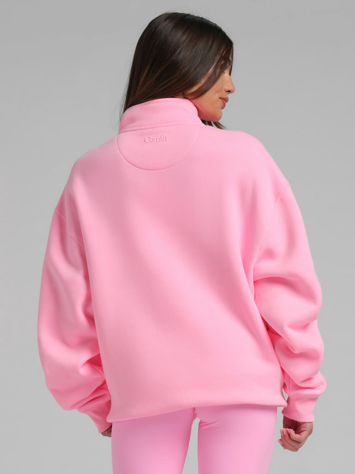 Neon Basic Quarter Zip Mock Neck
