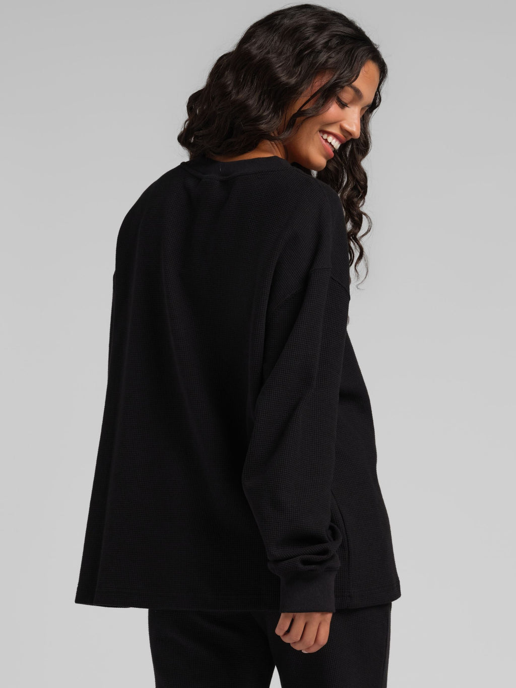 Waffle Lounge Henley Long Sleeve