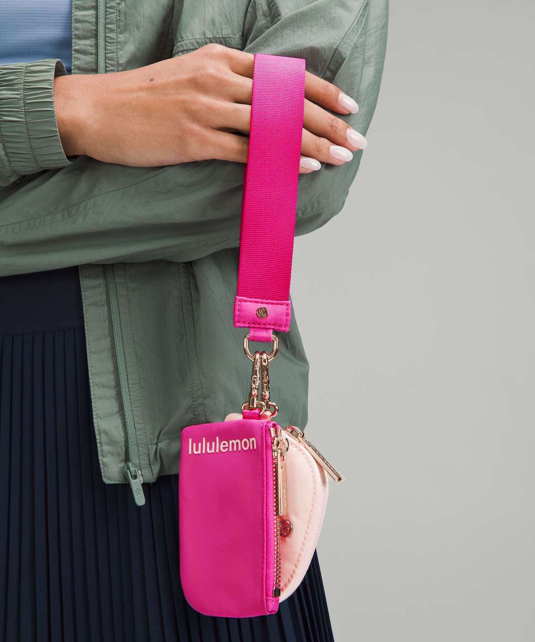 Sigma Delta Tau lululemon Dual Pouch Wristlet - Pink Flare
