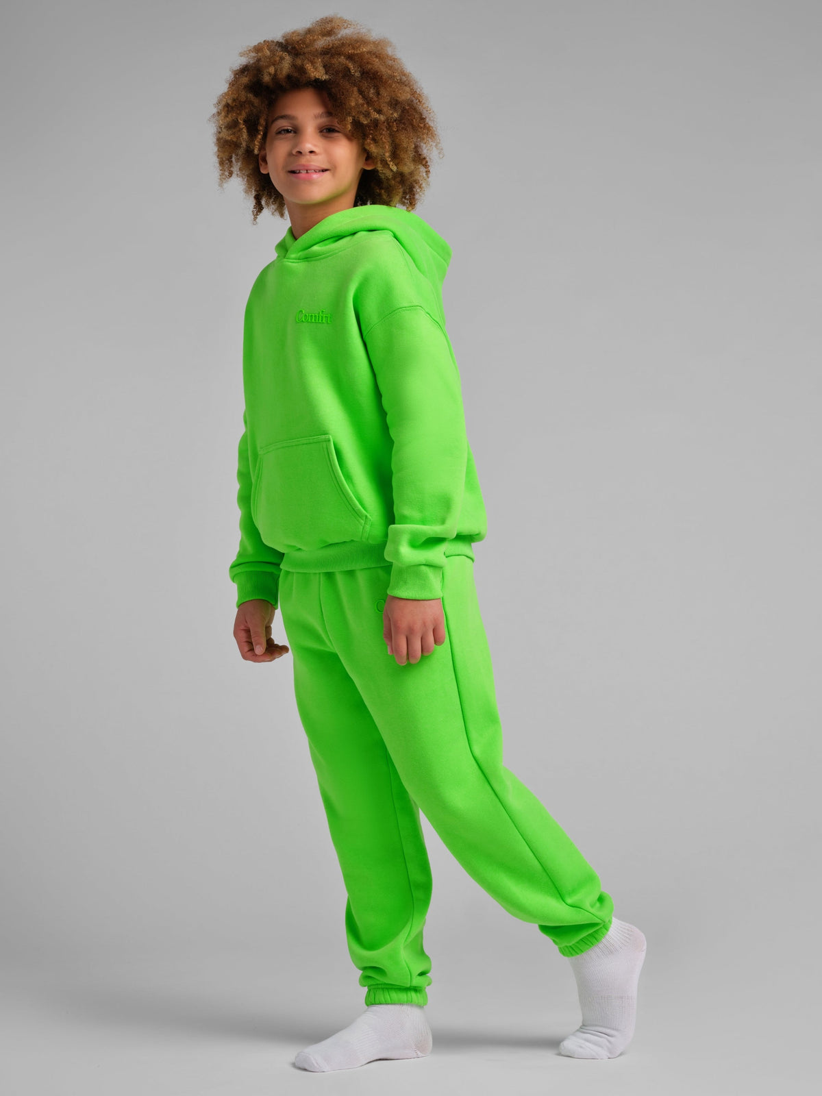 Neon Minimalist Kids Hoodie