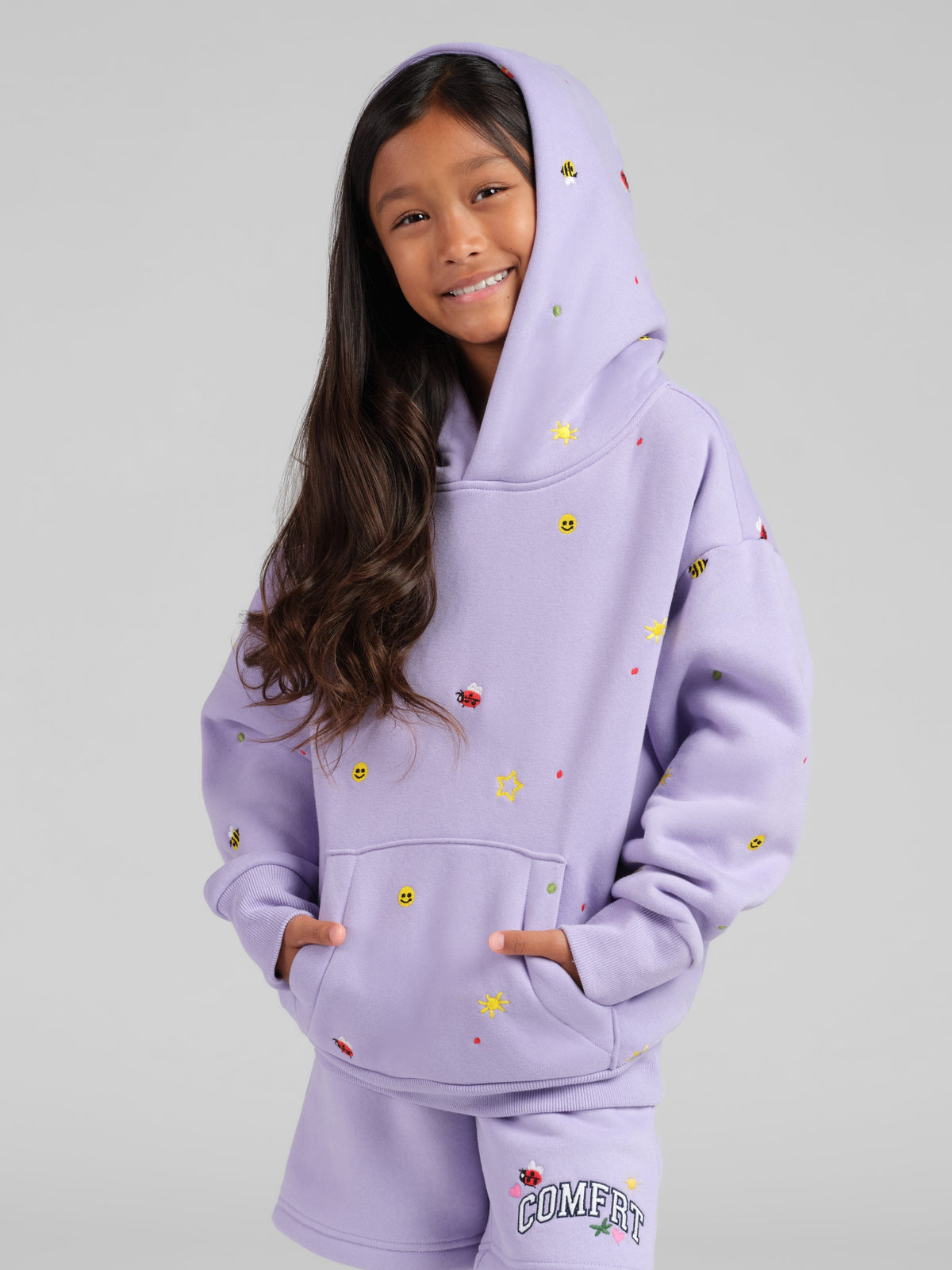Varsity Kids Allover Embroidered Hoodie