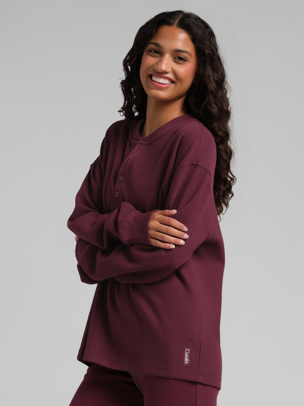 Waffle Lounge Henley Long Sleeve