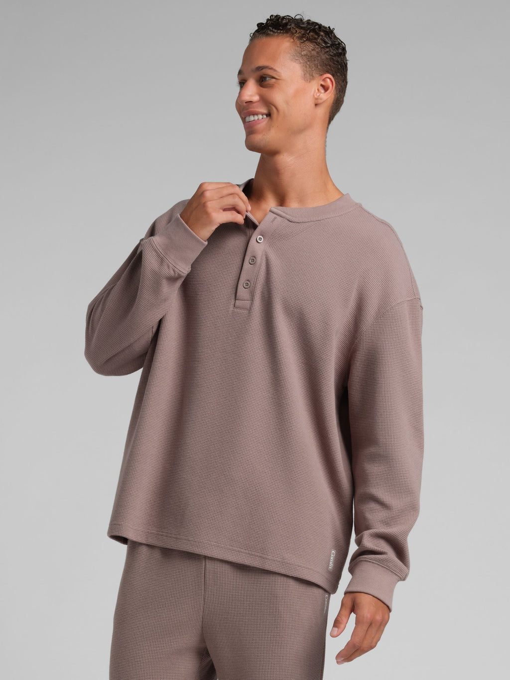 Waffle Lounge Henley Long Sleeve