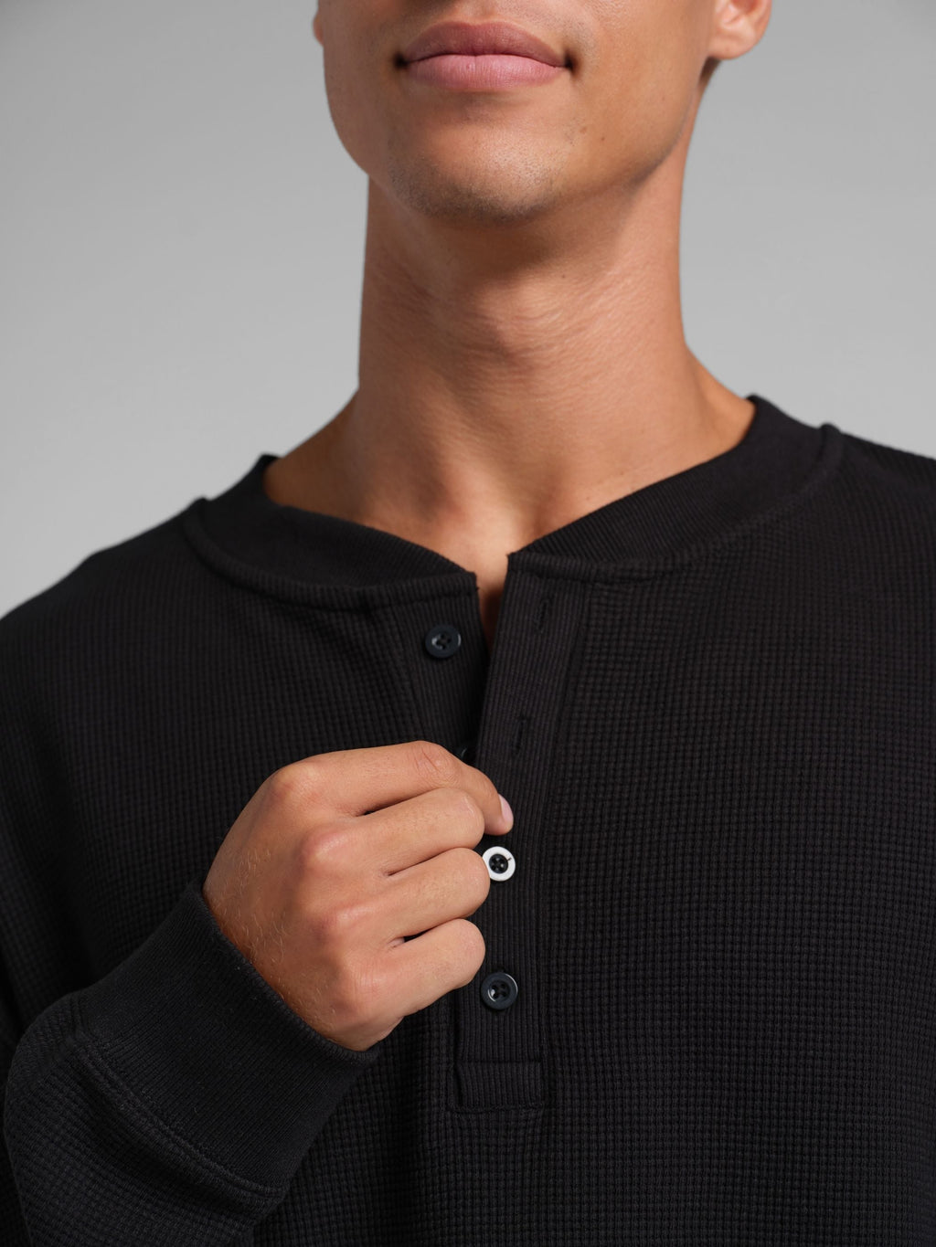 Waffle Lounge Henley Long Sleeve