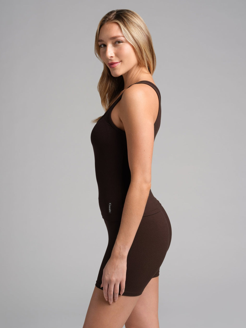 Rib Contour Waist Length Tank - Pre Order