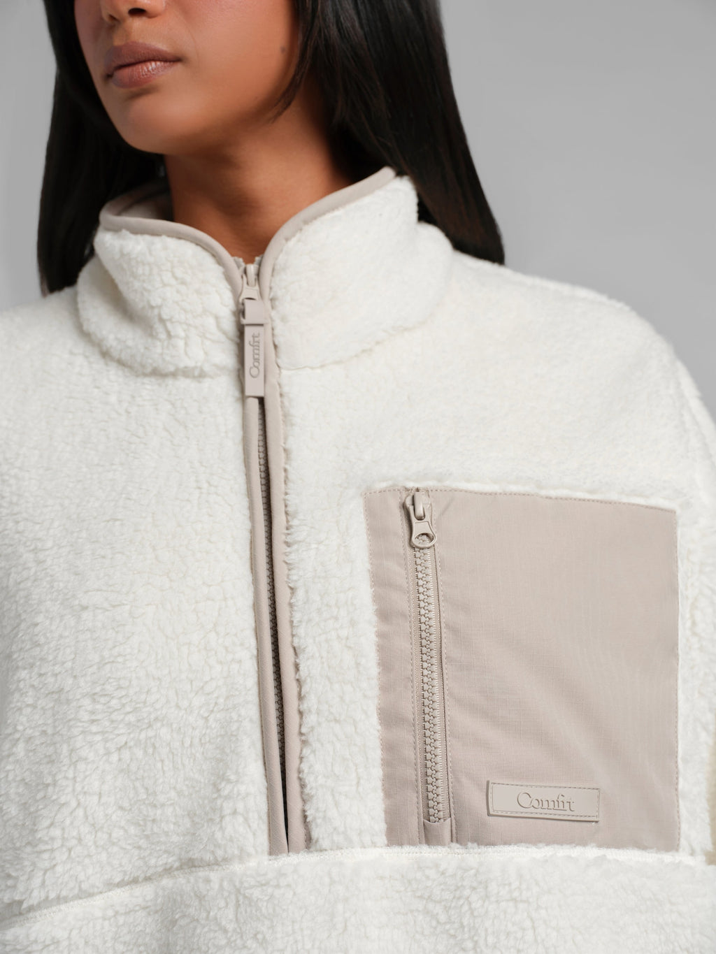 Teddy Half Zip Jacket