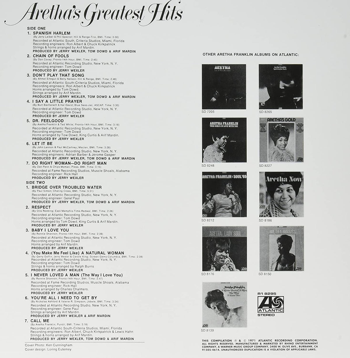 LP - Aretha Franklin - Greatest Hits