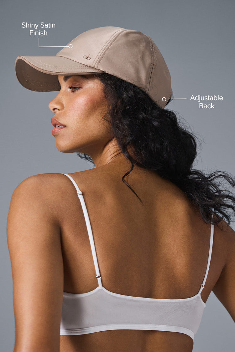 Gorra de satén para uso fuera de servicio - Satén gris topo
