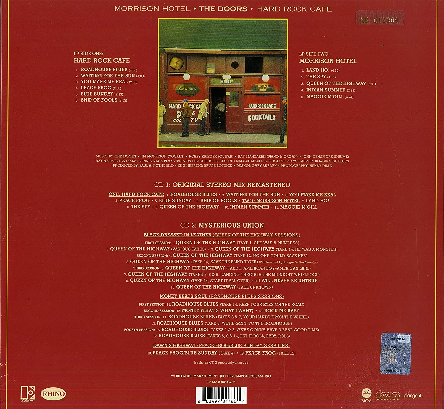The Doors - Morrison Hotel 50th - 2CD/LP