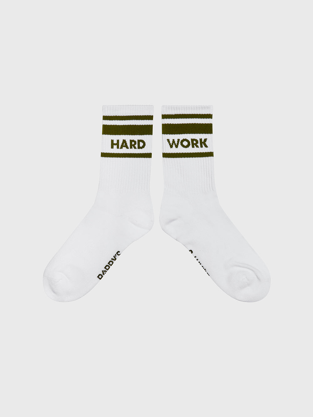 BARRY'S DARK OLIVE GREEN WORK HARD CREW SOCKS