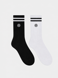 BARRY'S BLACK/WHITE CHEVRON SOCK 2 PACK