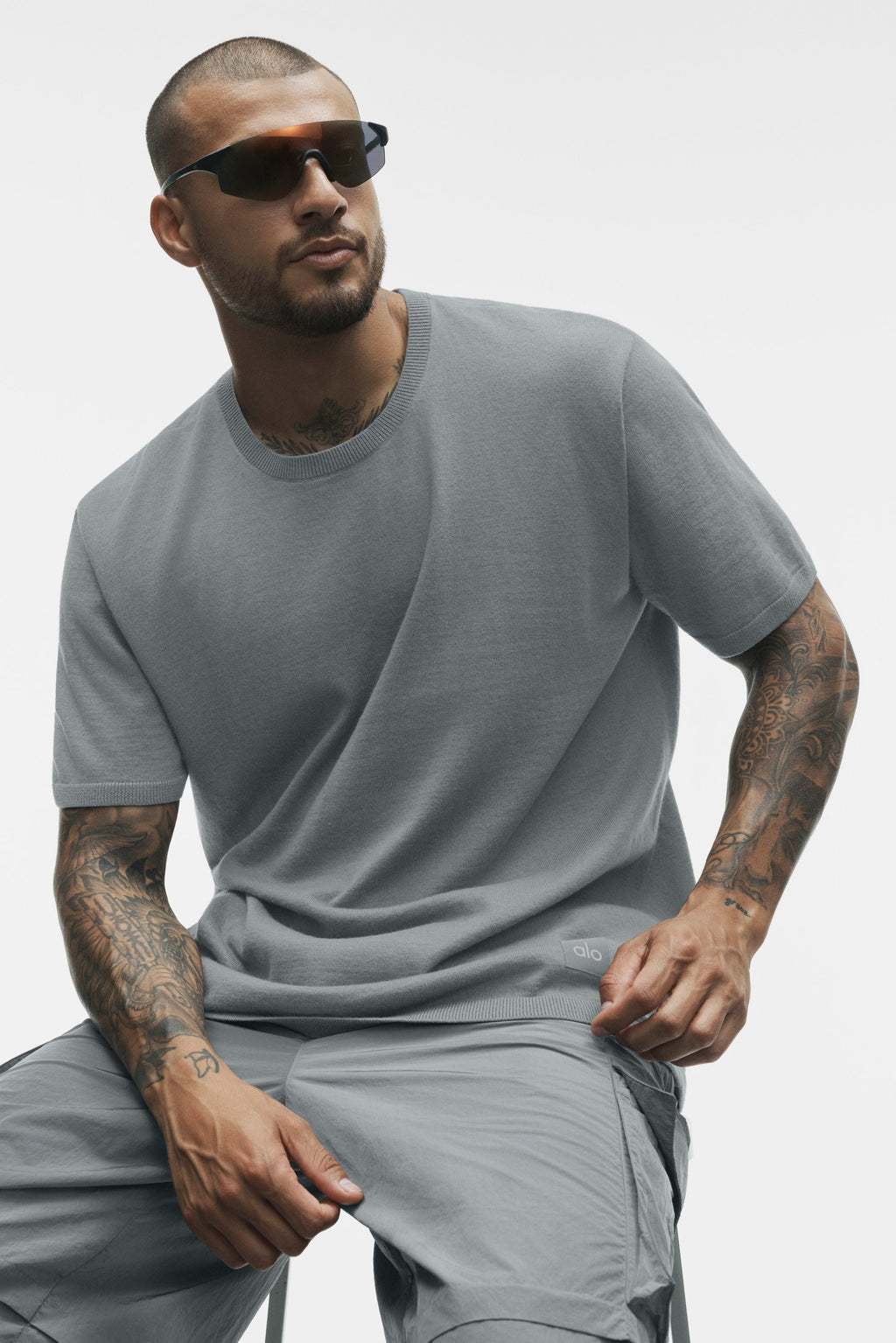 Cashmere Blend Ever Soft Short Sleeve Crew - Monument