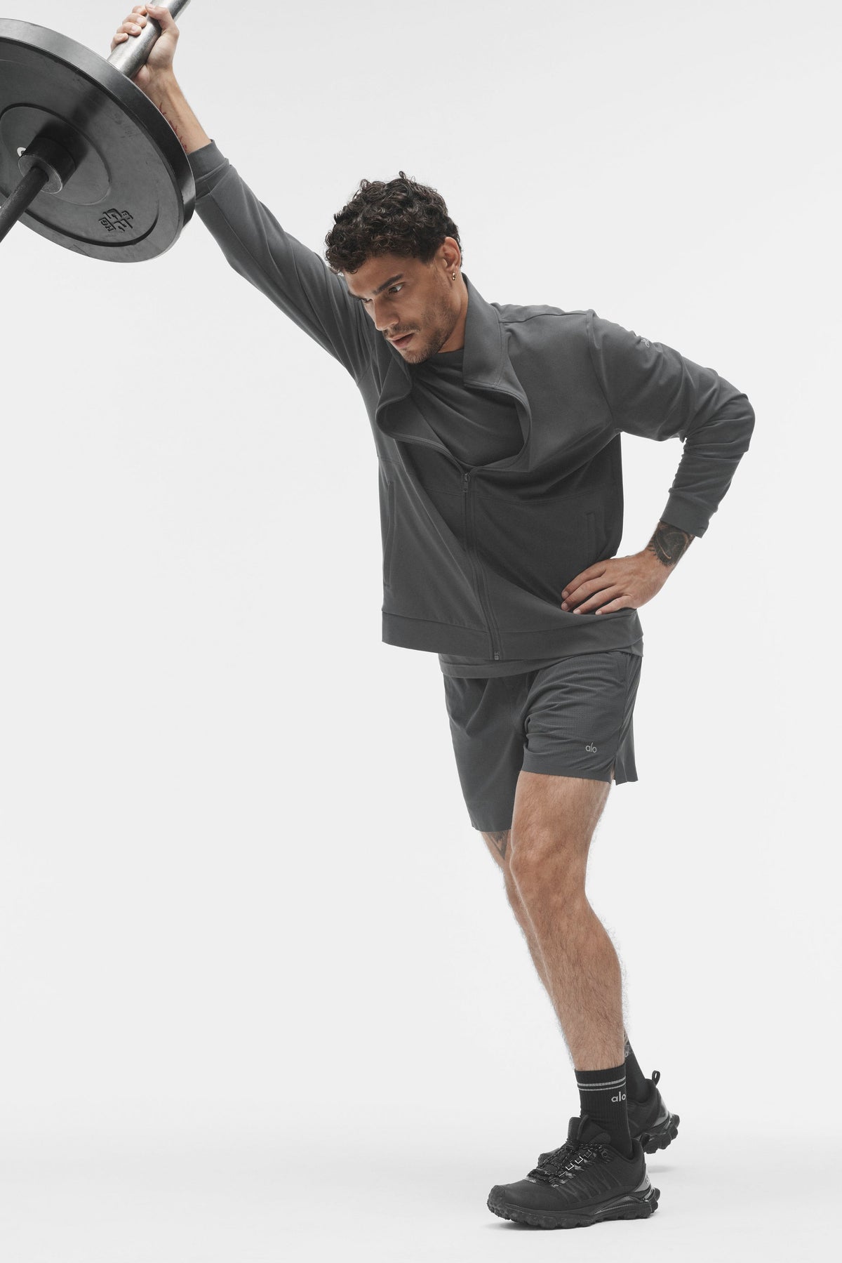 Conquer Max Mock Neck Full Zip - Anthracite