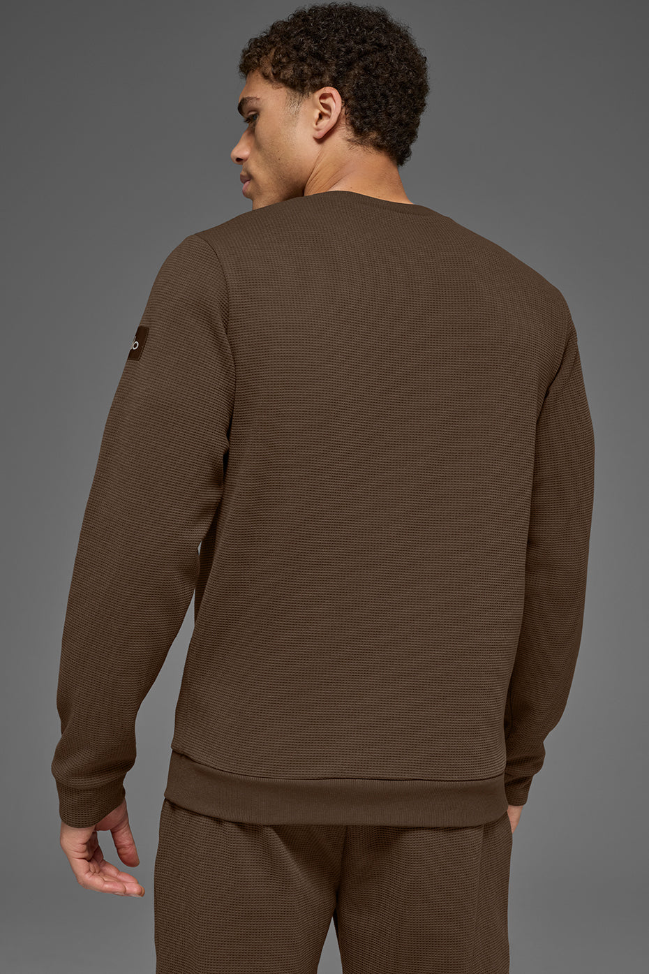 Waffle Lounge Long Sleeve Crew - Espresso