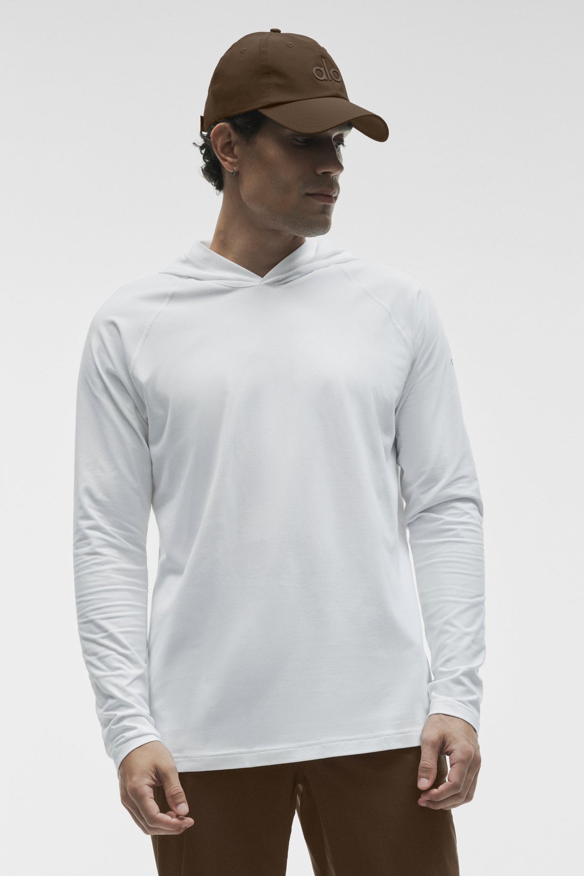 ALO Vapor Long Sleeve Hoodie - White