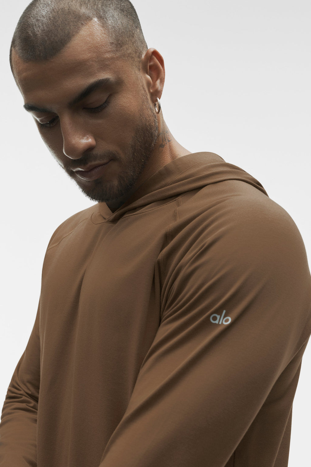 ALO Vapor Long Sleeve Hoodie - Java Brown