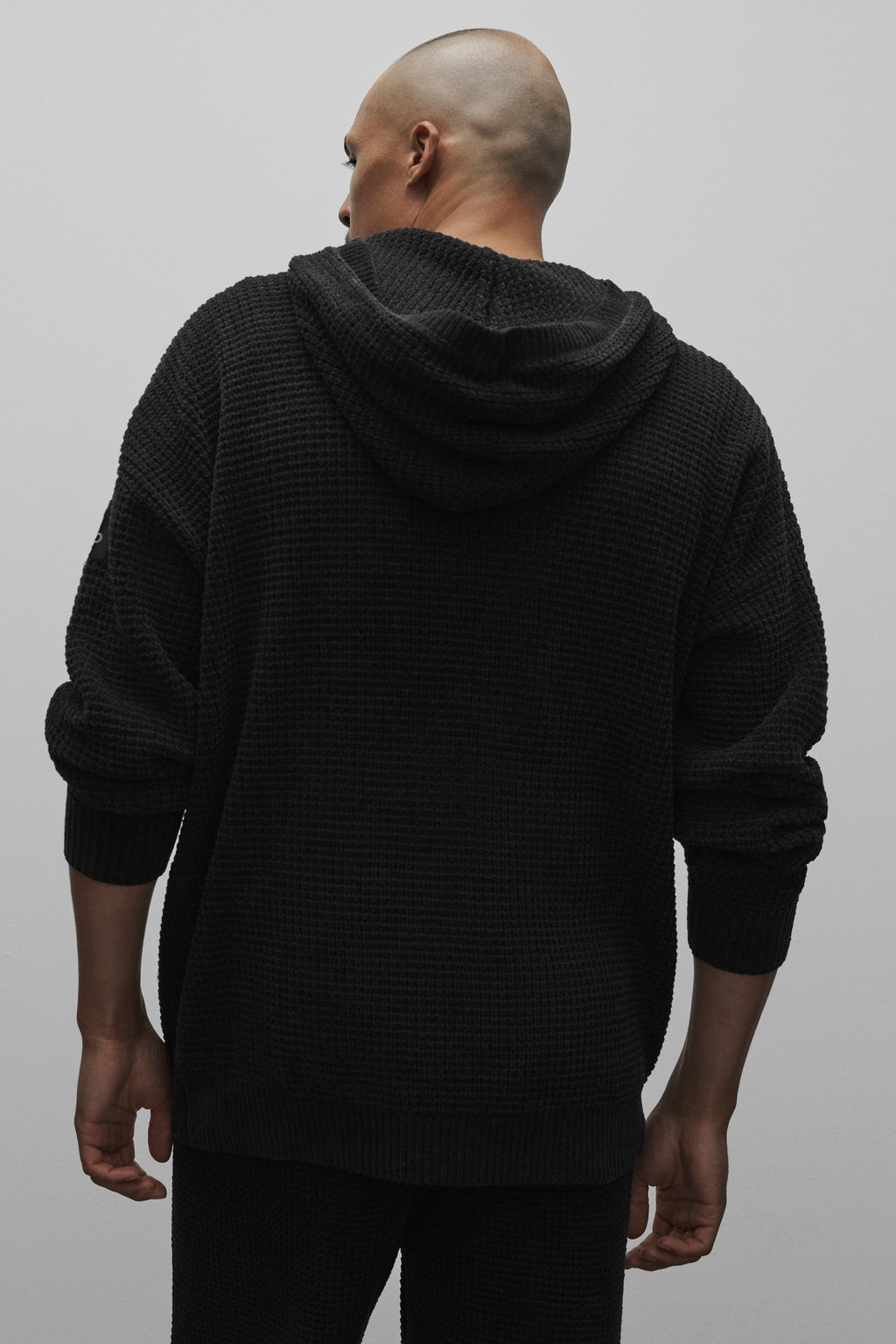 Waffle Chenille Edition Hoodie - Black