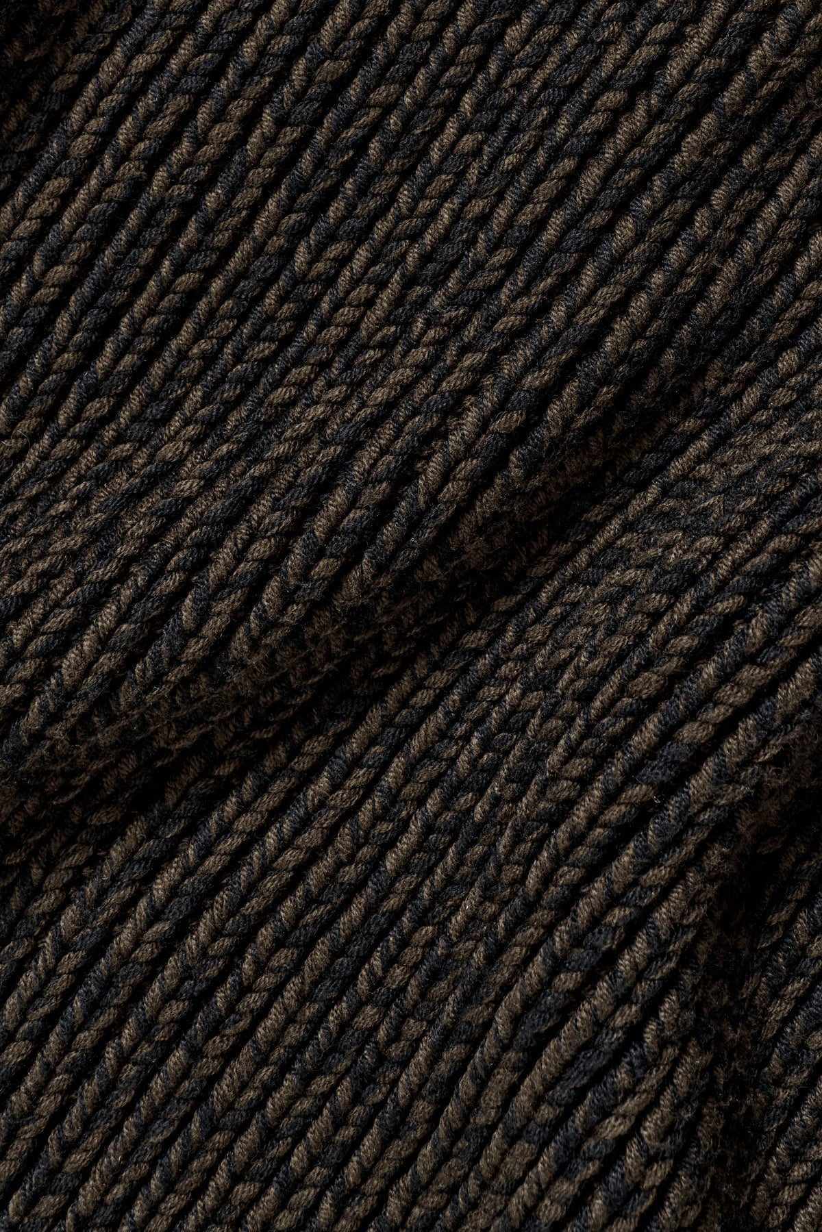 Chunky Knit Rewind Hoodie - Espresso Multi