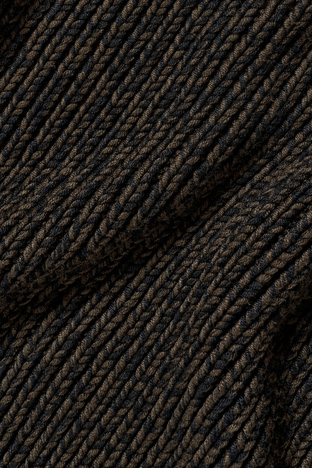 Chunky Knit Rewind Hoodie - Espresso Multi