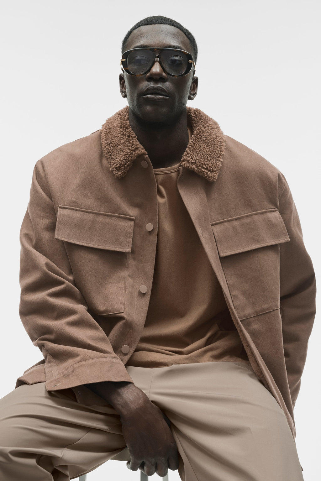 Canvas Utility Shacket - Java Brown