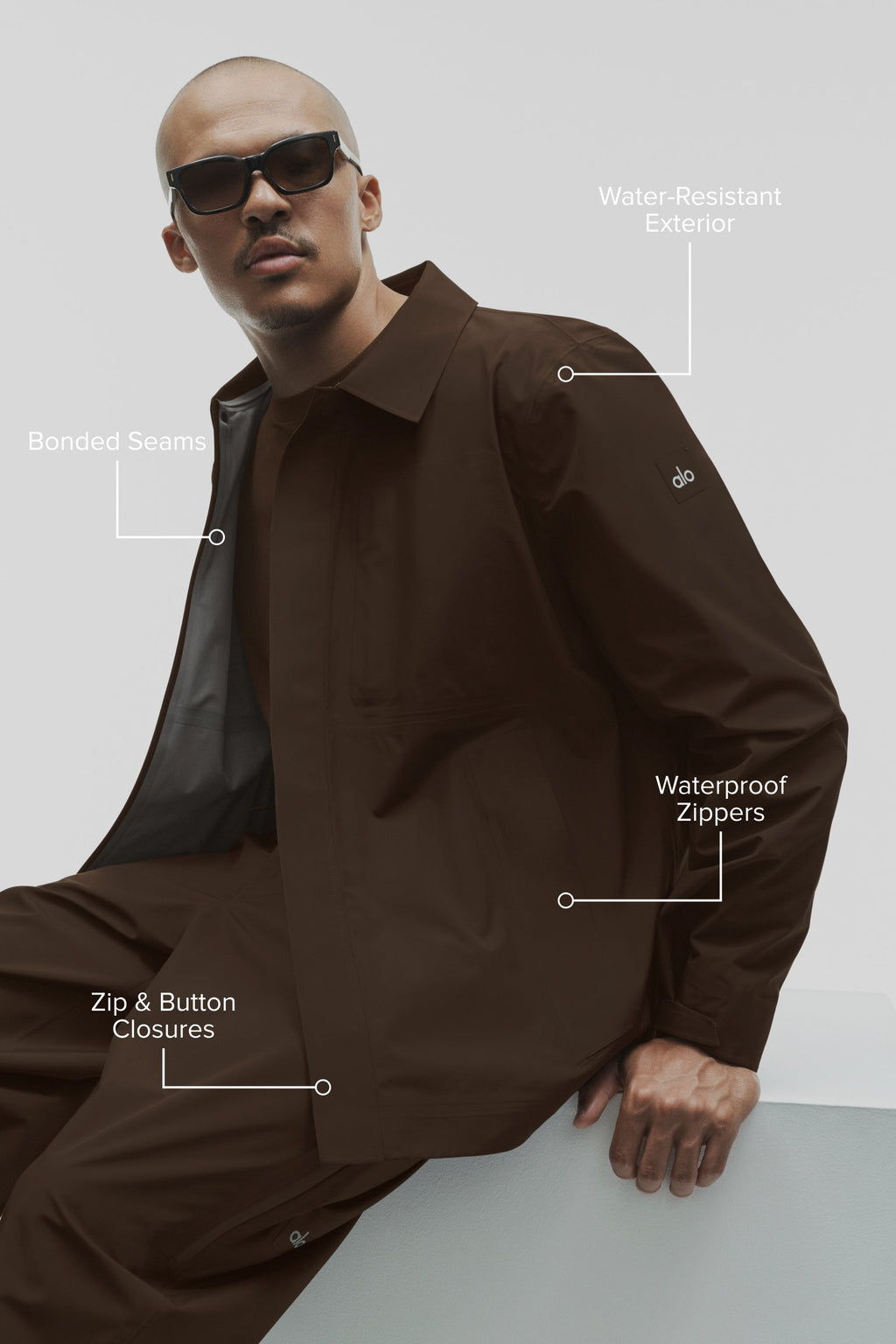 Alpha Shell Overshirt - Espresso