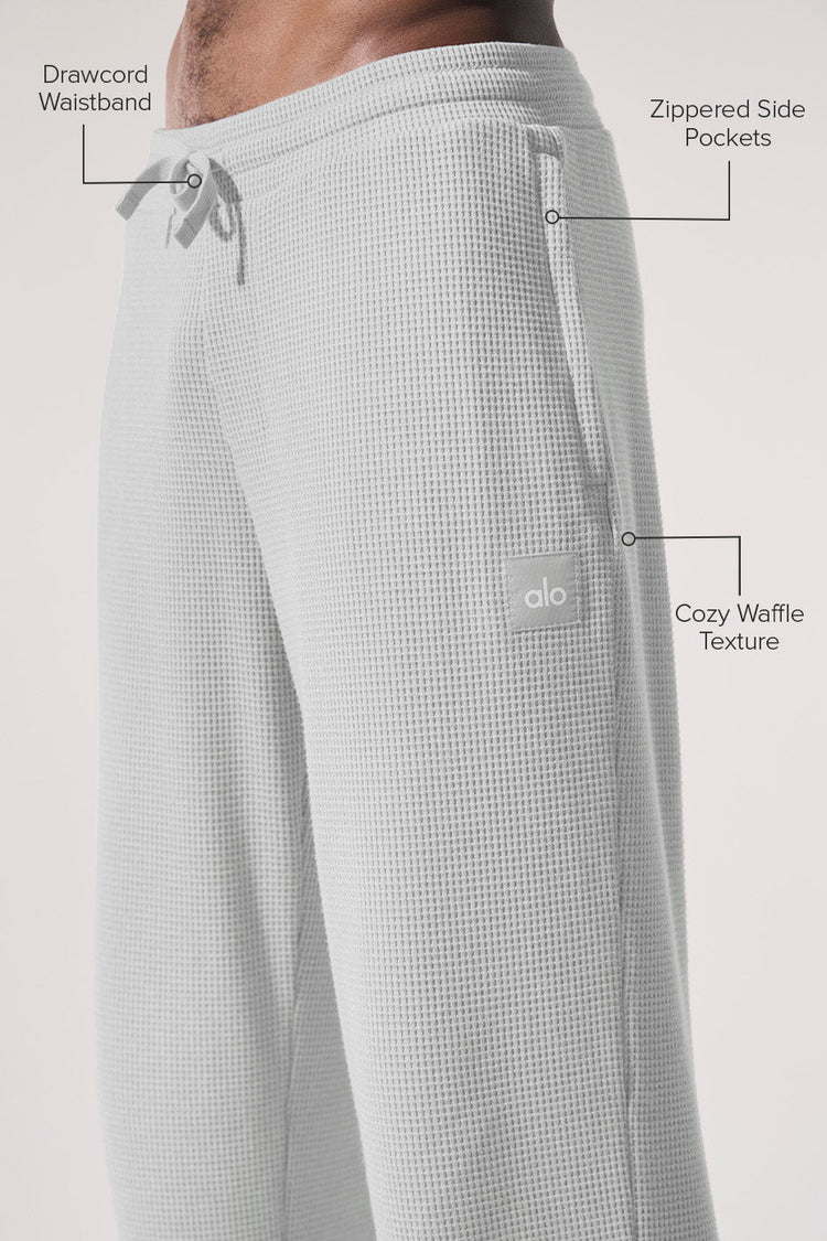 Pantalón recto Elevate Waffle - Gris jaspeado atlético