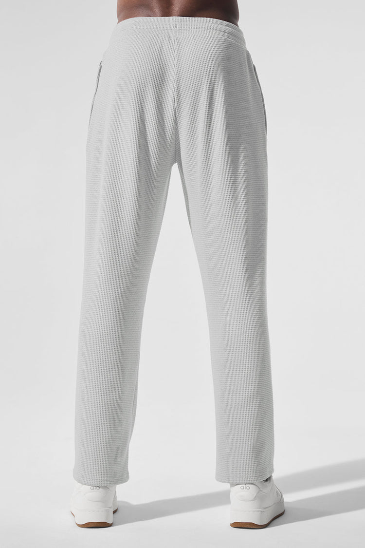 Pantalón recto Elevate Waffle - Gris jaspeado atlético
