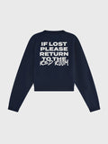 BARRY'S MIDNIGHT NAVY CROPPED CREW
