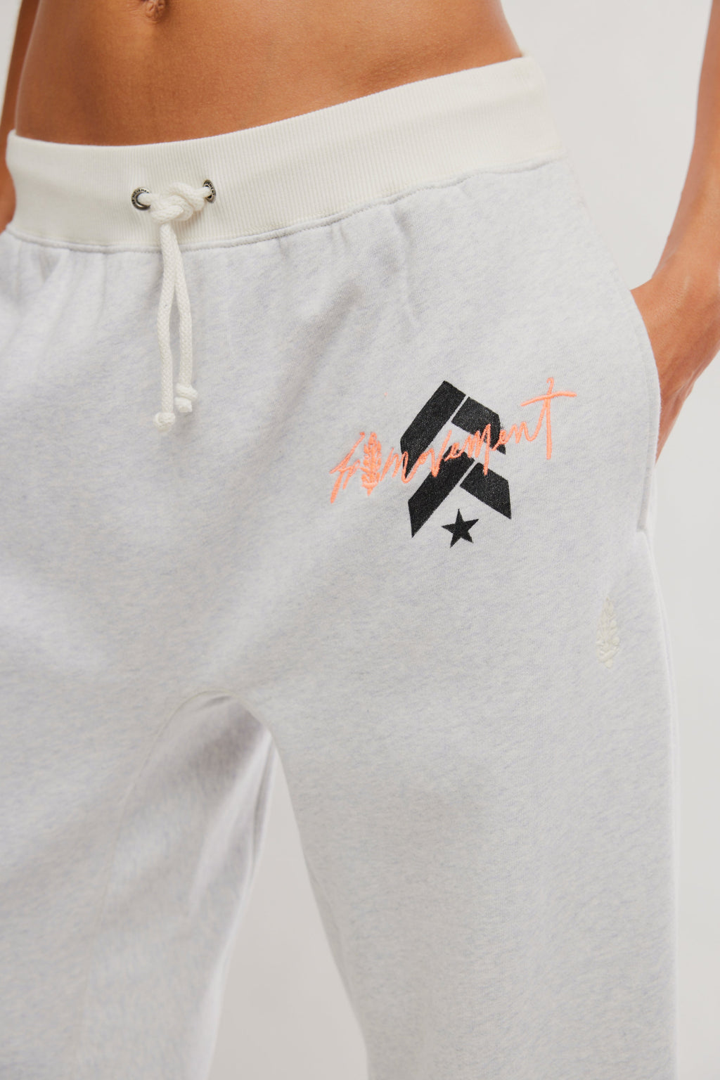 FP MOVEMENT WHITE HEATHER GREY YOU WISH PANT