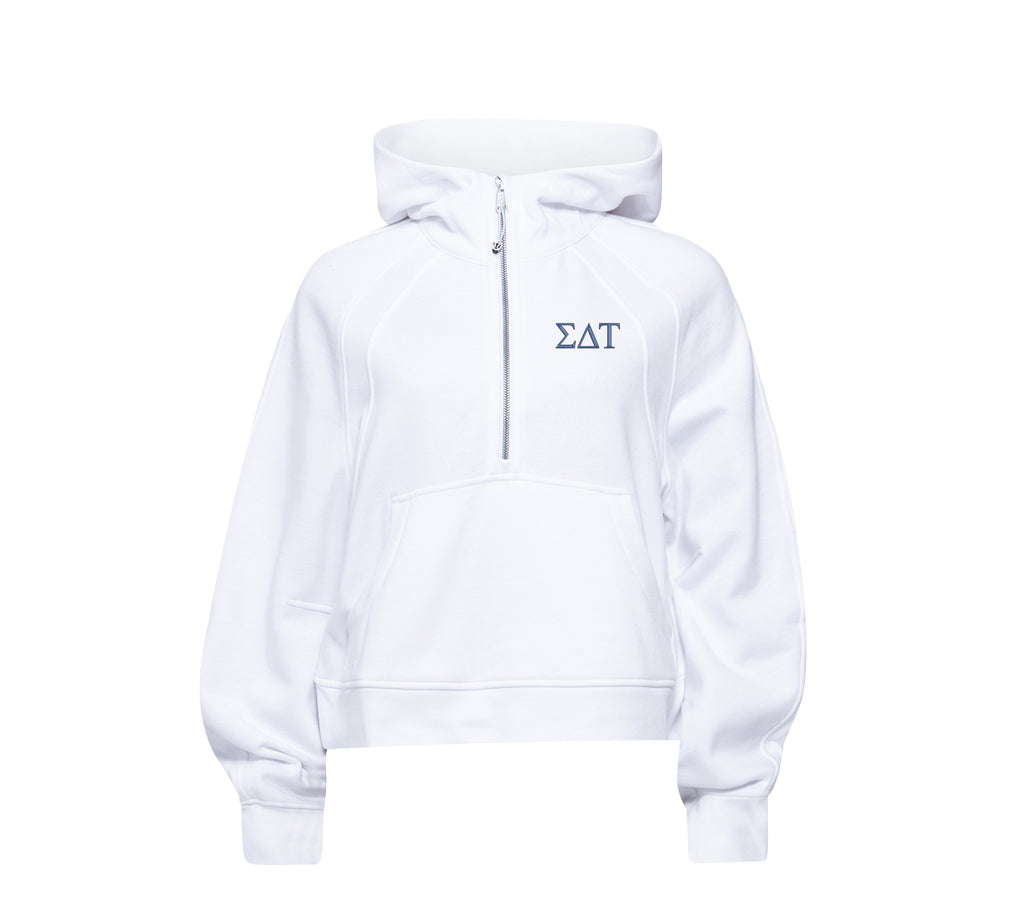 Sigma Delta Tau lululemon Scuba Oversized Half-Zip Hoodie - White