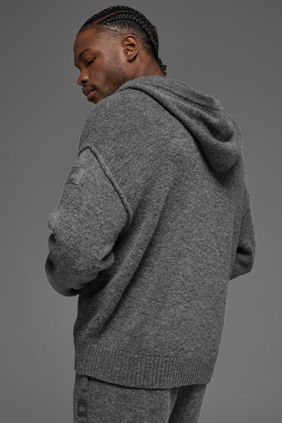 Wool Cashmere New Class Full Zip Hoodie - Platinum Grey