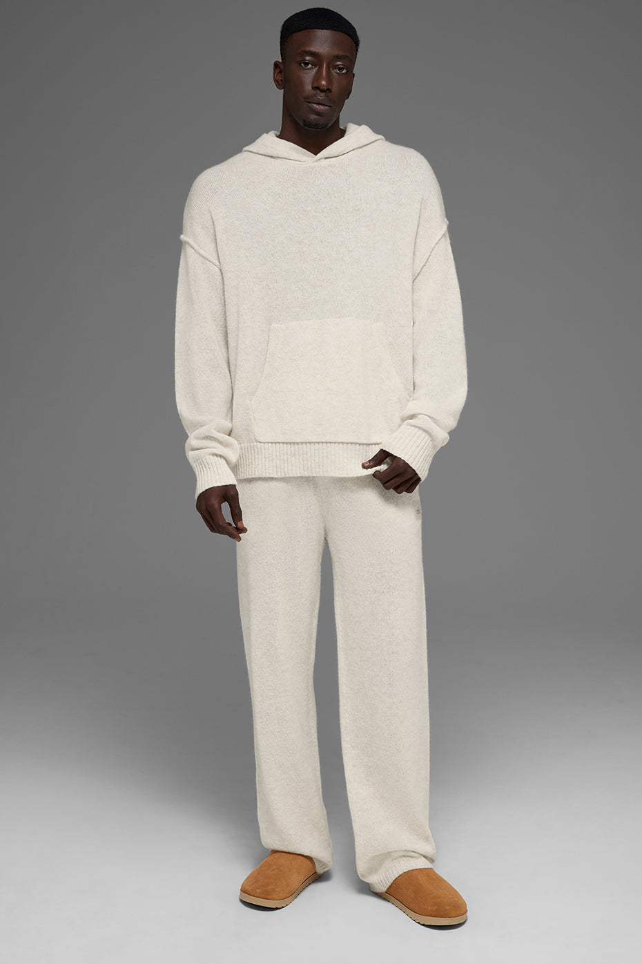 Wool Cashmere New Class Hoodie - Bone Heather