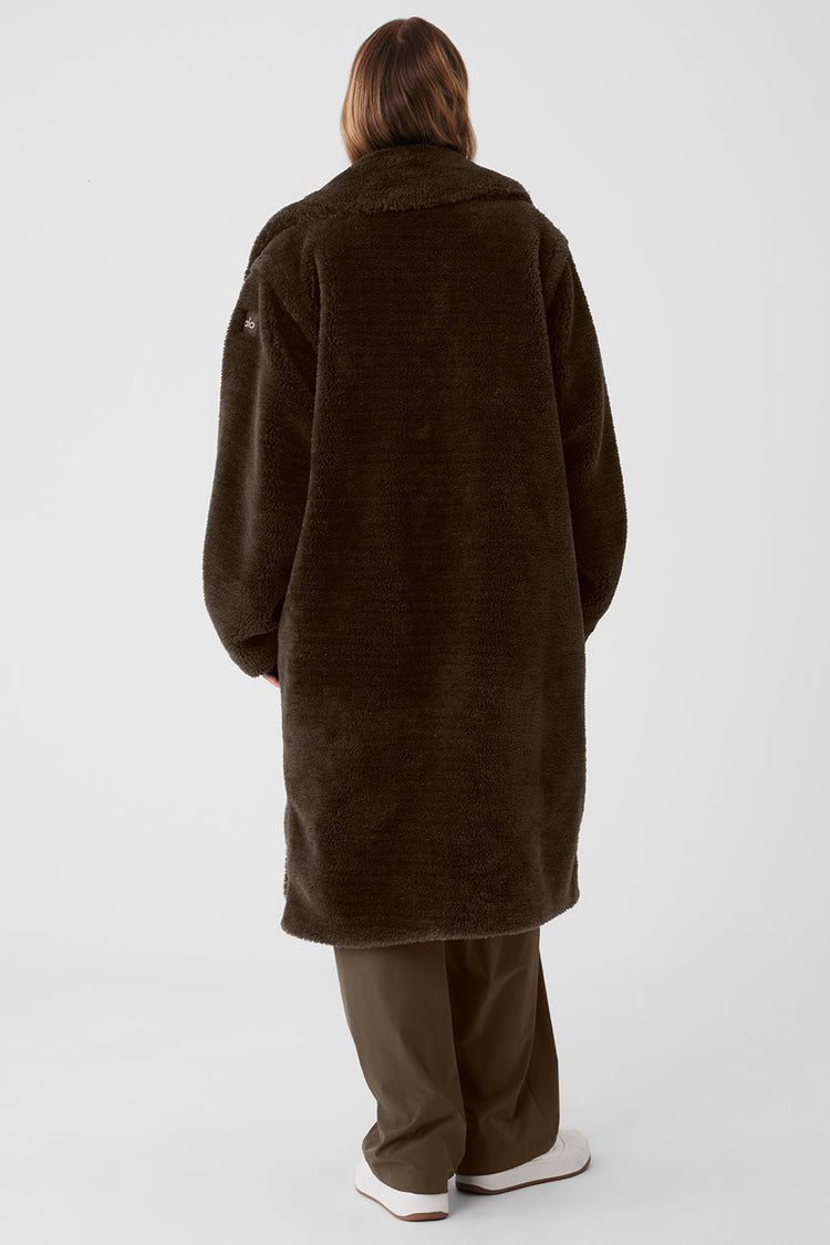 Gabardina Sherpa de gran tamaño - Espresso