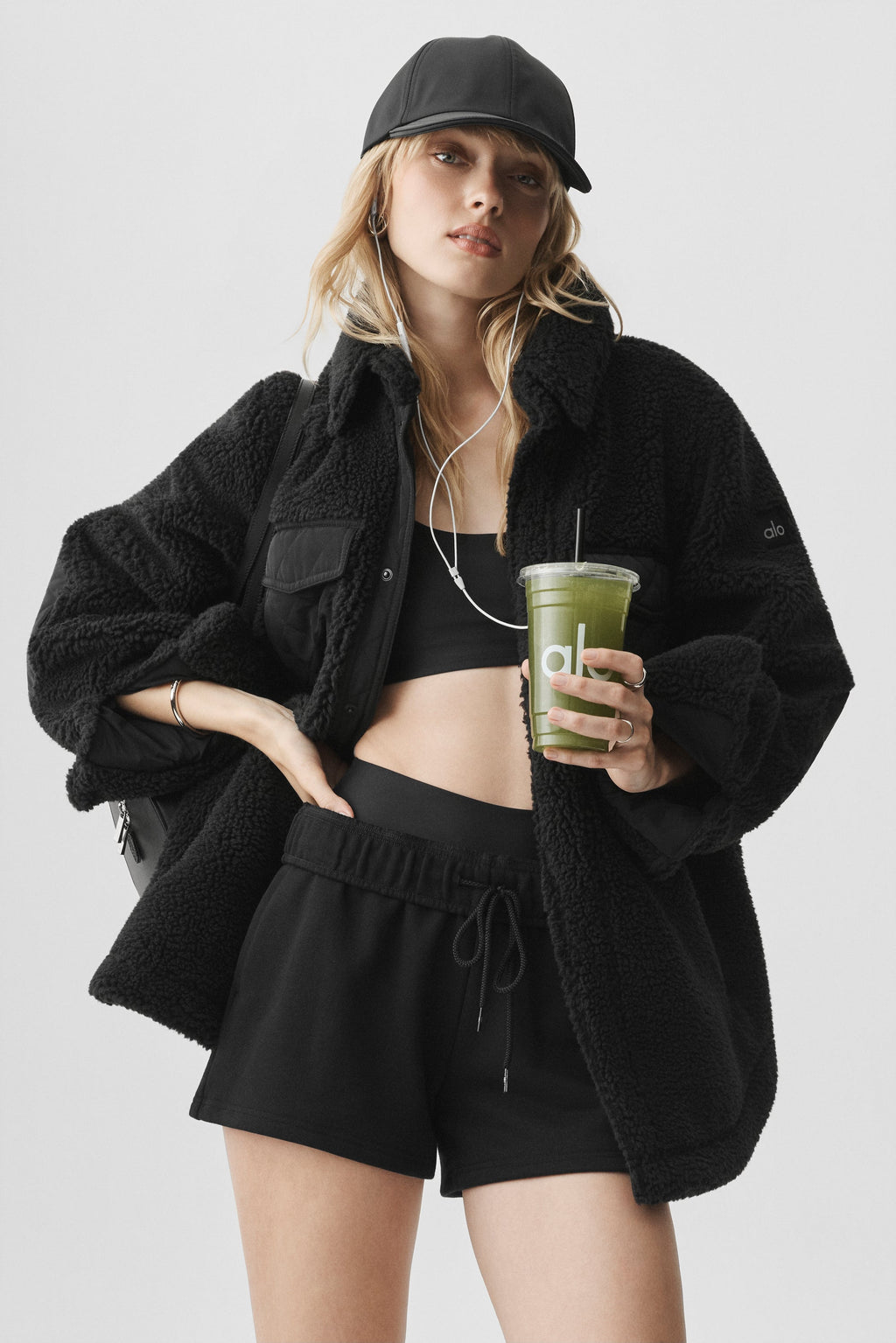 Sherpa Edge Shacket - Black