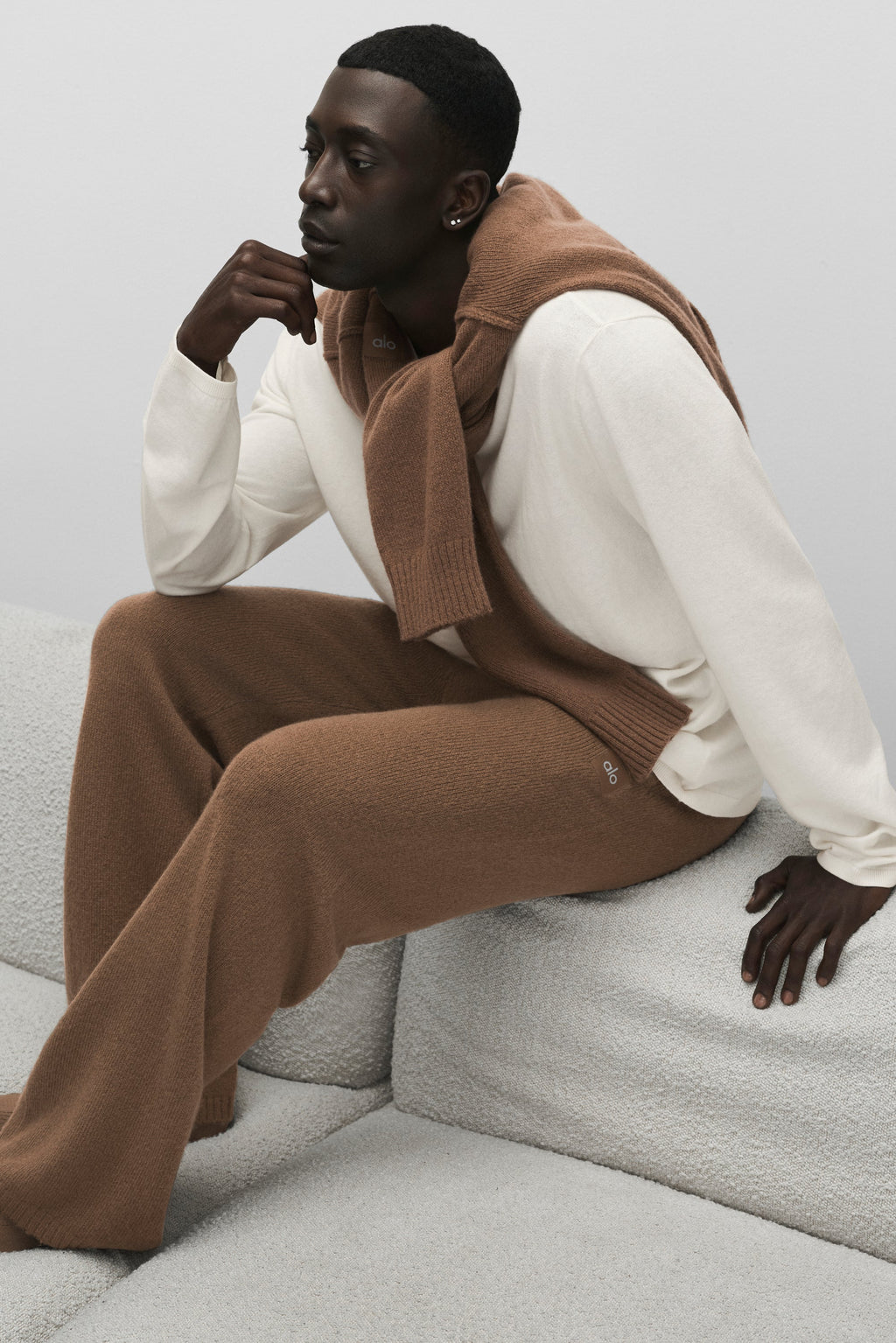 Wool Cashmere New Class Sweatpant - Java Brown