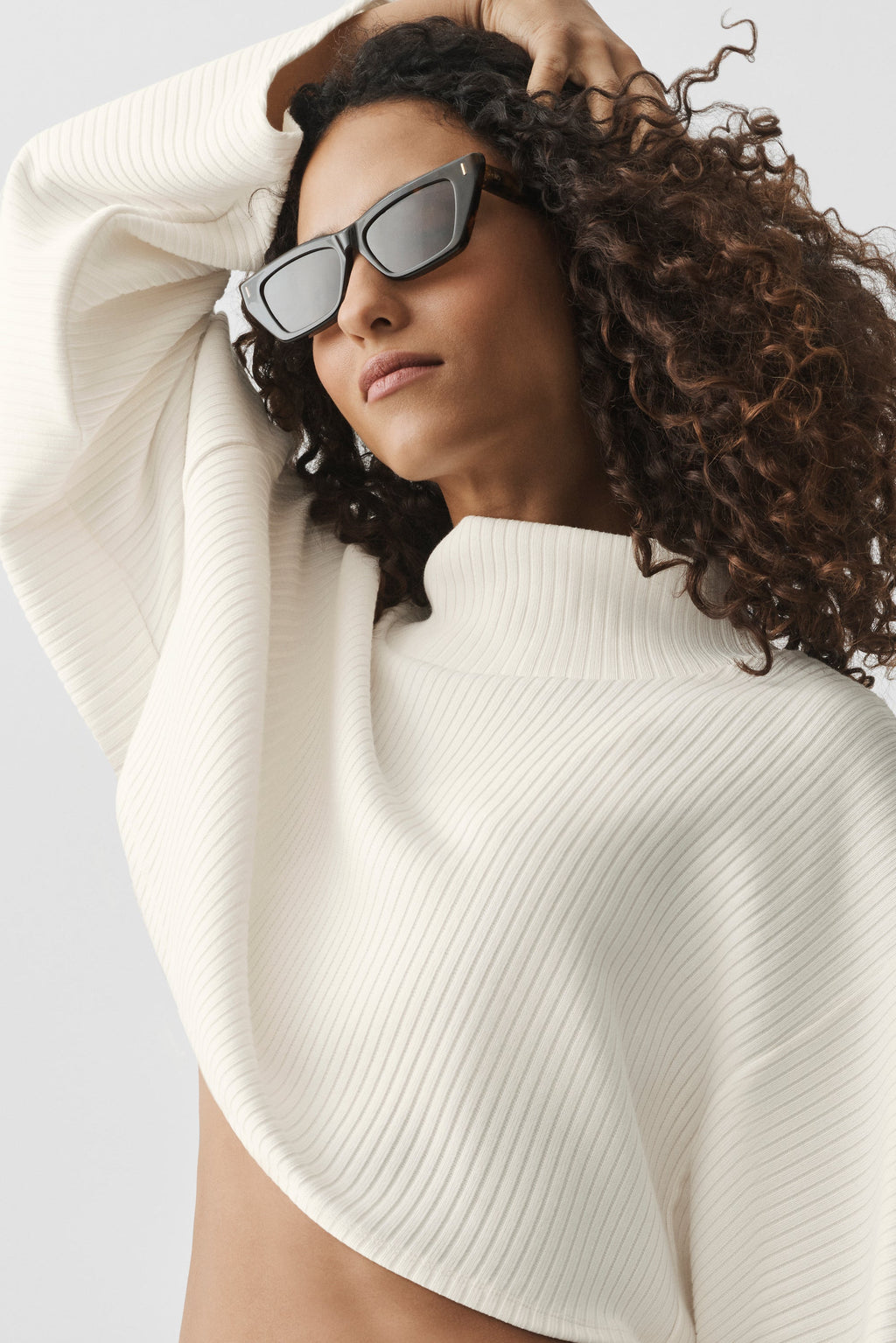 Ribbed Cropped Reset Long Sleeve - Ivory