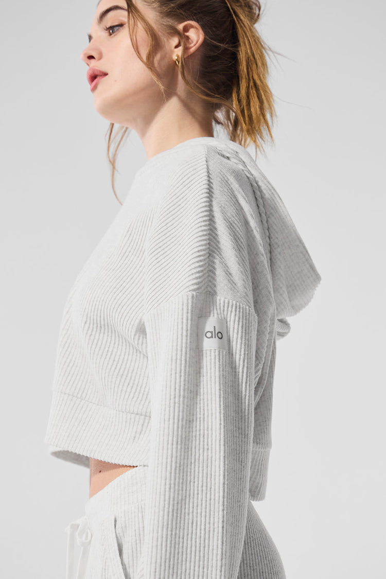 Sudadera con capucha Muse - Blanco jaspeado