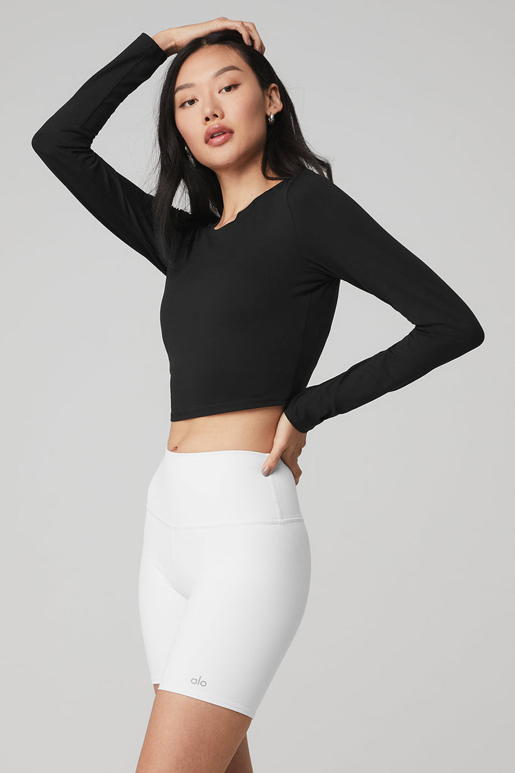 Alosoft Crop Finesse Manga Larga