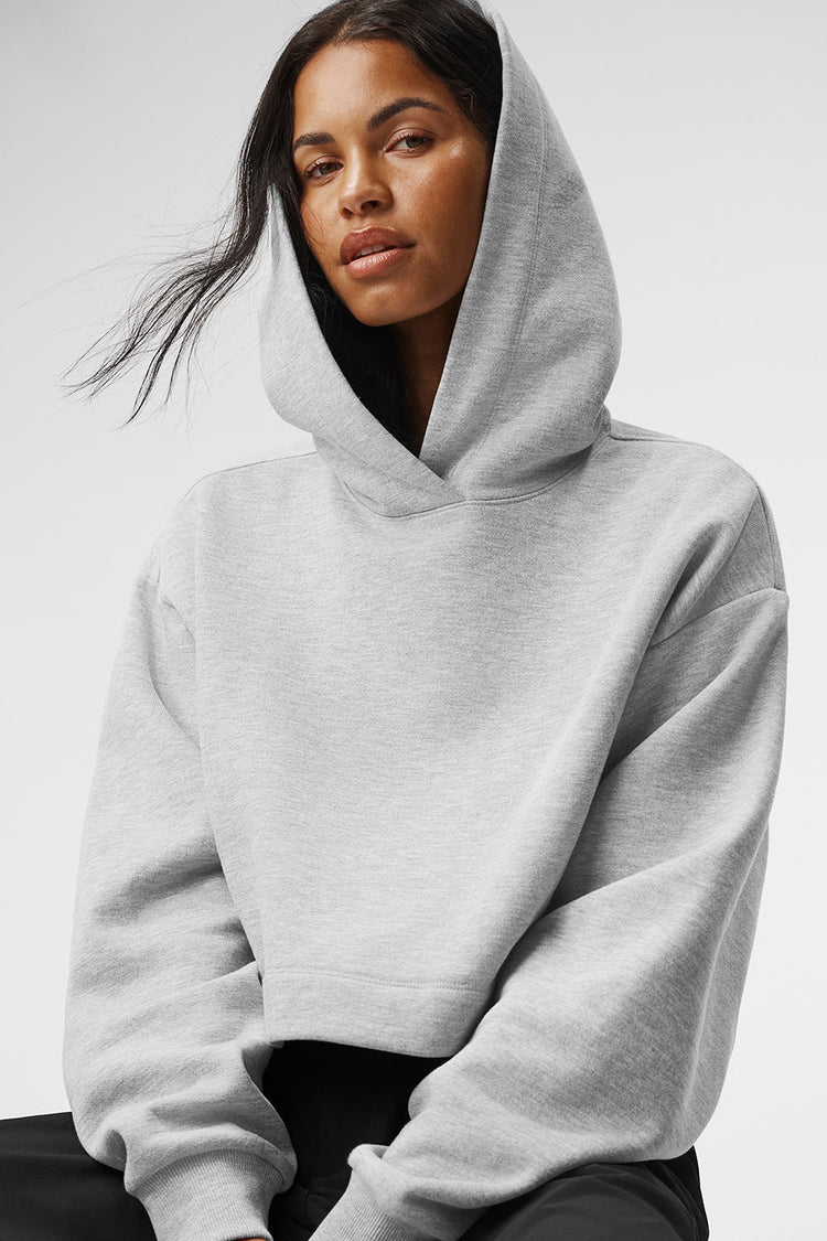 Sudadera con capucha Bae - Gris jaspeado atlético