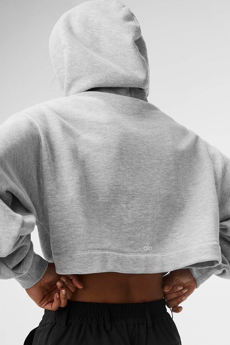 Sudadera con capucha Bae - Gris jaspeado atlético