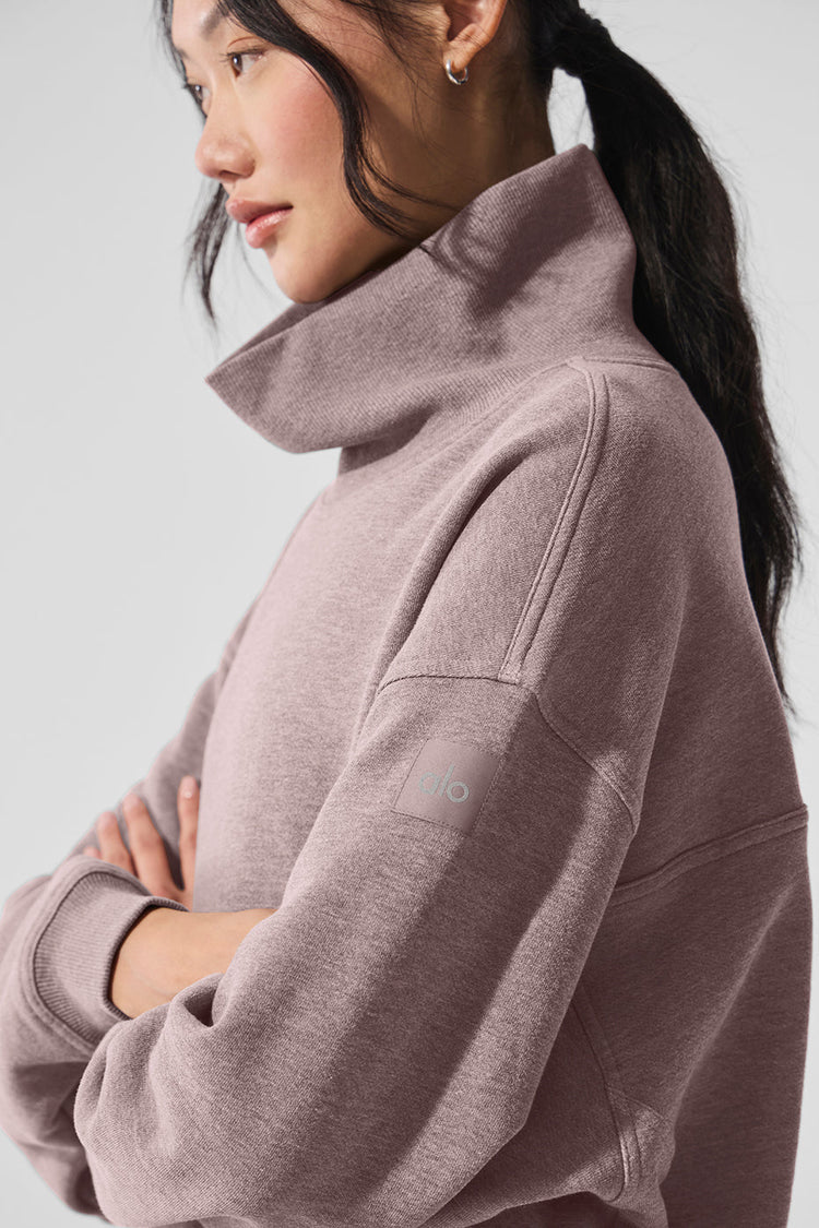 Jersey de cuello alto Hazy - Champiñón Heather