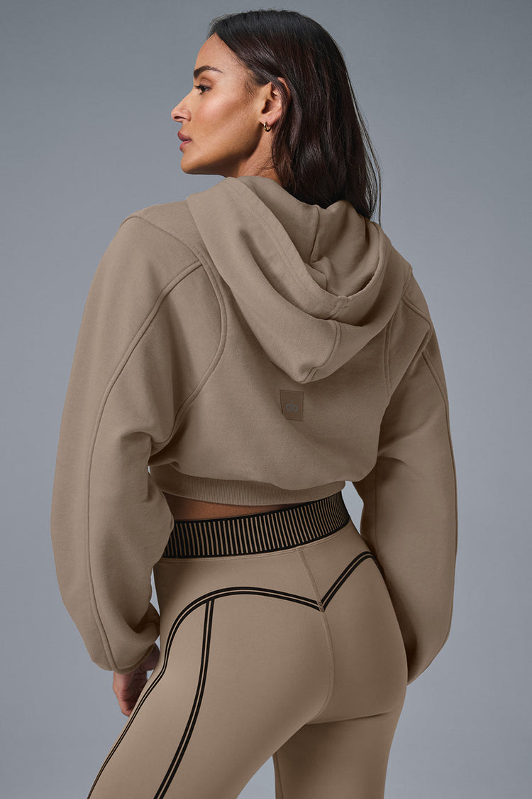 Sudadera con capucha y cremallera Sweet Escape lavada - Lavado gris cielo