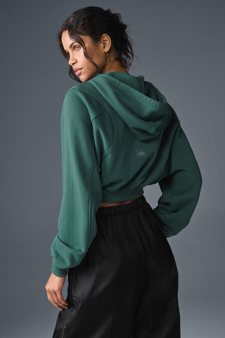 Sudadera con capucha y cremallera Sweet Escape lavada - Lavado gris cielo